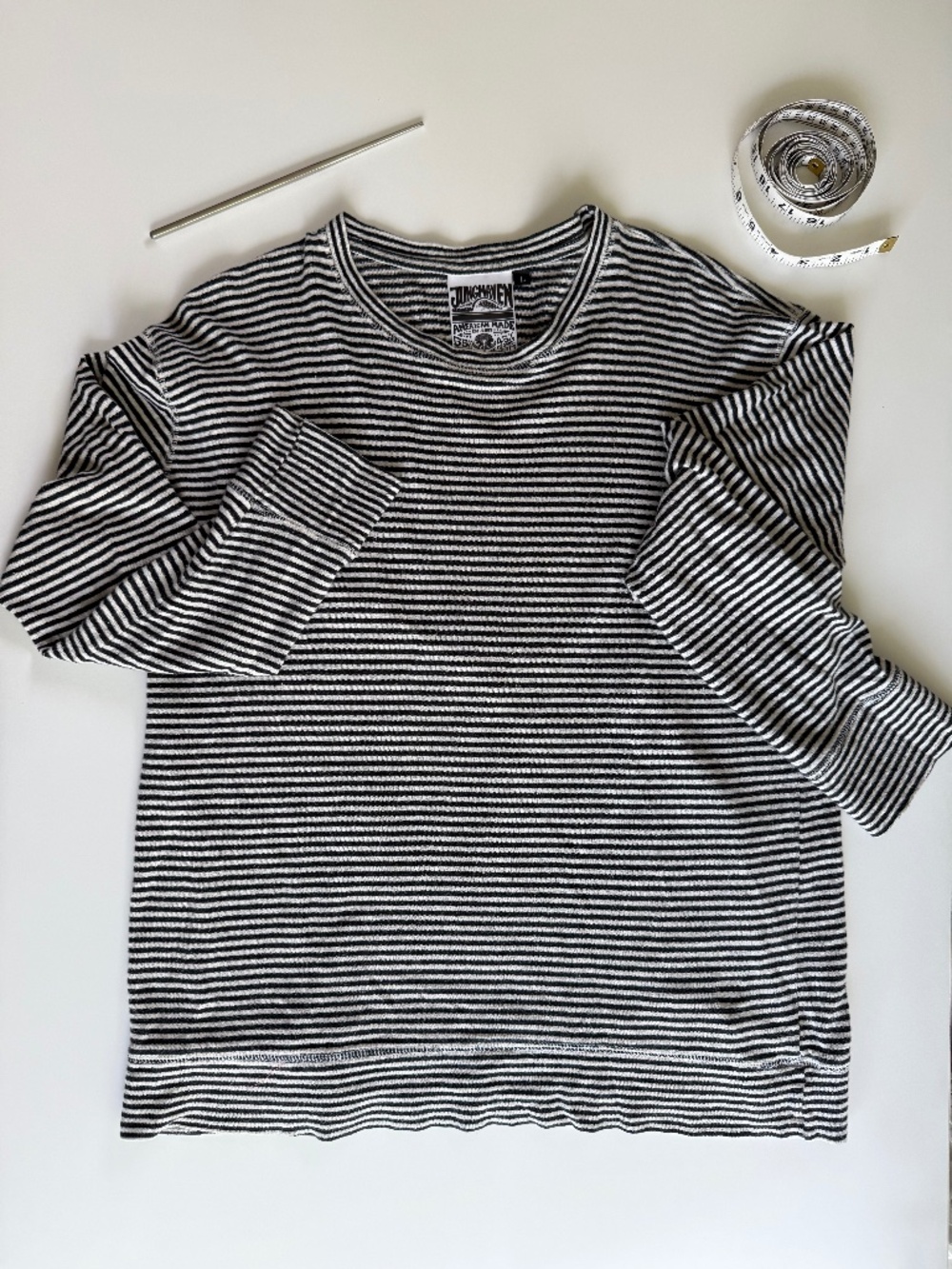 Jungmaven Striped Knit Sweater | Size L | Hemp & Organic Cotton